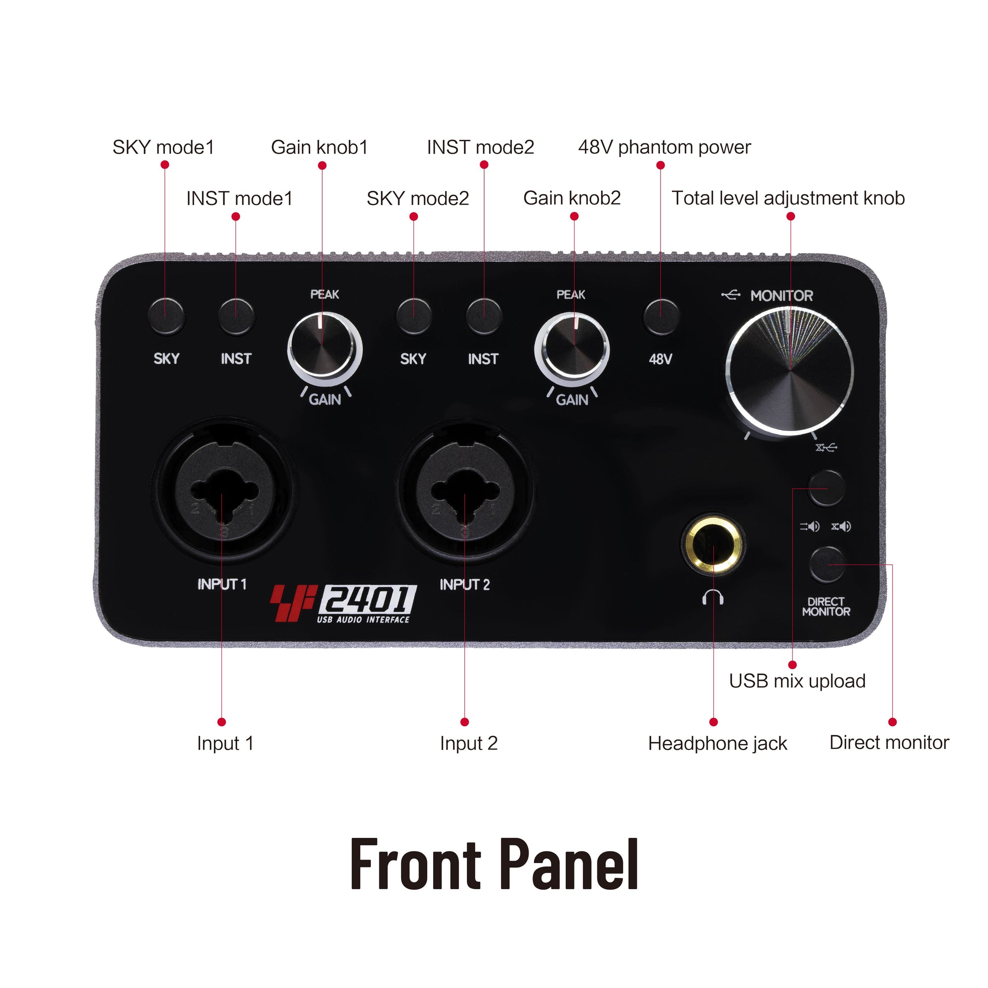 Simplefly SF2401 - Digital Mixer Audio Interface with Studio-Quality Sound